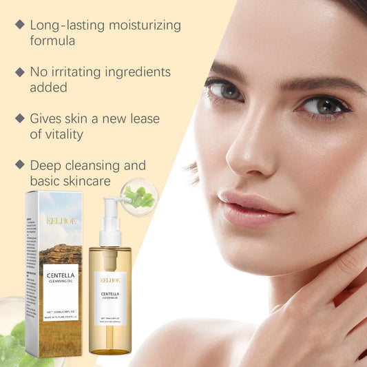 Centella Cleansing Oil Gentle Makeup Remover Oil Deep Pore Cleansing Blackhead Remover Non-Comedogenic Hydrating Oil Cleanser
